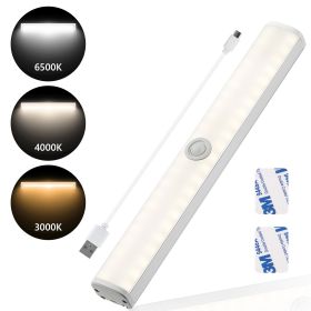 SEARMOR Microwave Human Body Sensor Light Indoor, USB Powered, ON/Off/AUTO,3000K-6000K, Led Light Bar for Kitchen, Cupboard, Shelf