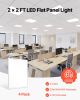 VEVOR 2x2 FT LED Flat Panel Light, 5700 LM, Flush Mount LED Drop Ceiling Lighting Fixture with 3 Color Selectable 3000K/4000K/5000K, 25W/30W/40W