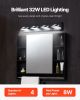 VEVOR 4-Light LED Modern Vanity Light Fixtures, 25.59-Inch, Black Finish Bathroom Wall Lighting Fixture Over Mirror, with IP44 Waterproof
