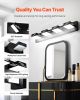 VEVOR 4-Light LED Modern Vanity Light Fixtures, 25.59-Inch, Black Finish Bathroom Wall Lighting Fixture Over Mirror, with IP44 Waterproof