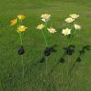 LED Daffodil Flower Stake Light Solar Energy Rechargeable for Outdoor Garden