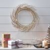 24" LED Lighted Paper Wreath with Timer for Valentine's Day Décor, Warm Lights, Battery Operated
